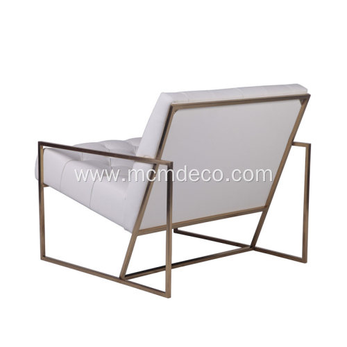 Modern Indoor Lounge Chair with Gold Plated Frame